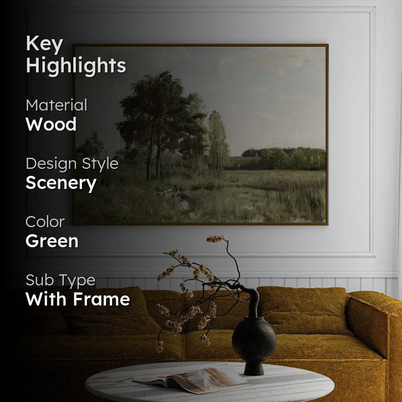 Whimsical Vista Wood Wall Art With Frame - Black media 2