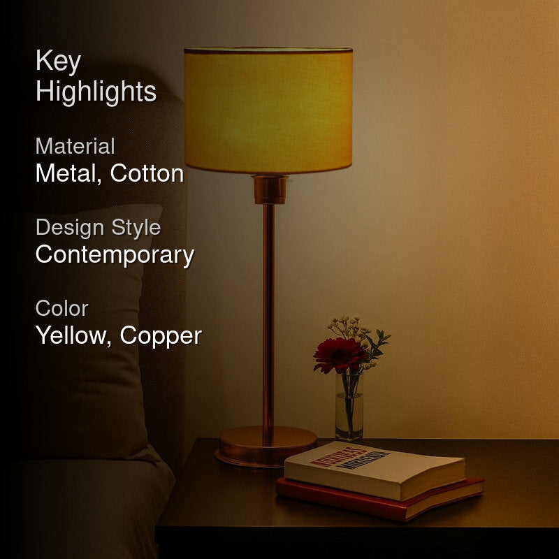 Kavira Layn Metal Table Lamp - Yellow media 2