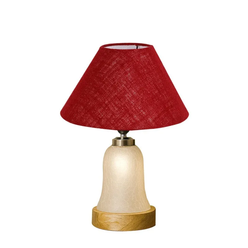 Zoravelle Wooden Table Lamp - Maroon media 5