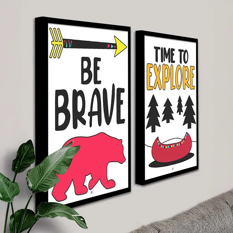 Time To Explore Wall Art - Set Of Two media 4