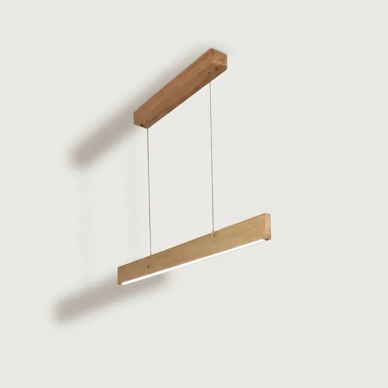 LinearGlow Wooden Ceiling Lamp - Brown media 4