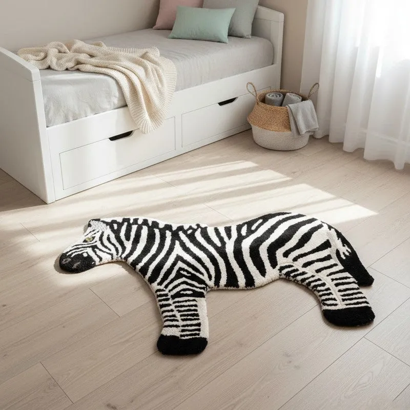 Zebra Style Cotton Carpet media 3