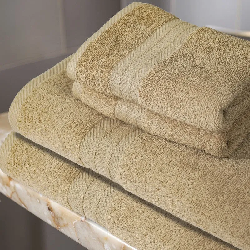 PlushAura Cotton Towel Sets (Camel) - Set of Four media 5