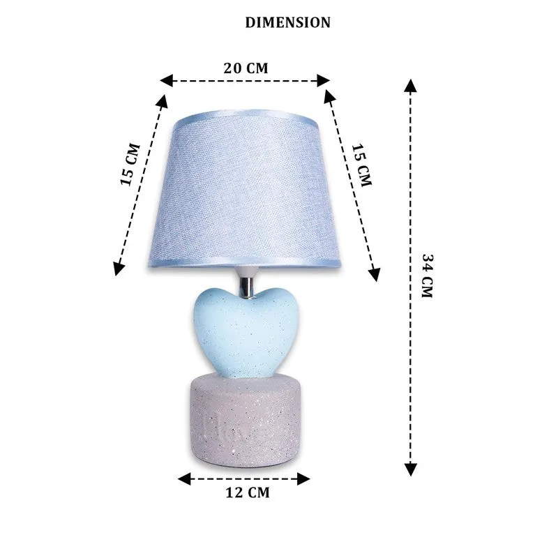 AarviDecor Everly Decorative Fabric Table Lamp - Blue media 8