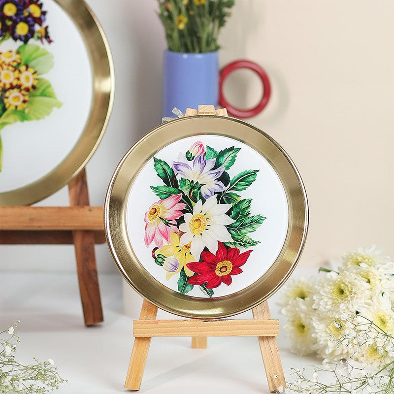 Serene Bloom Enamel Wall Plate