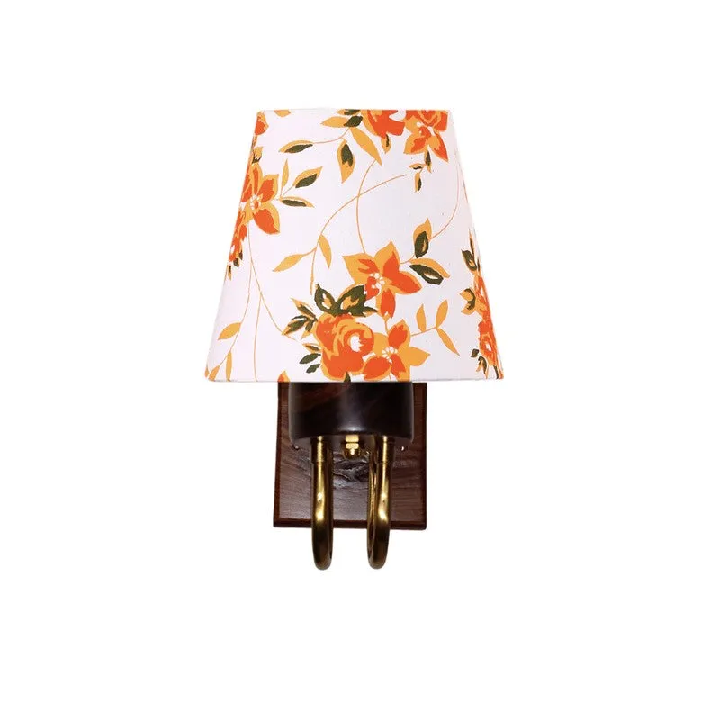 Gilded Arch Decorative Cotton Wall Lamp - Orange,White media 3
