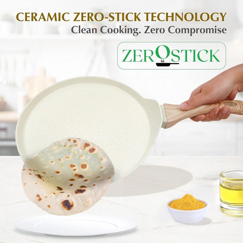 Solara Brewora Ceramic Dosa Tawa (White) - 28 cm media 5