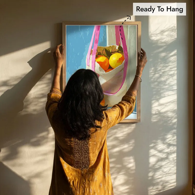 CitrusCharm Canvas Wall Painting - Brown Frame media 8