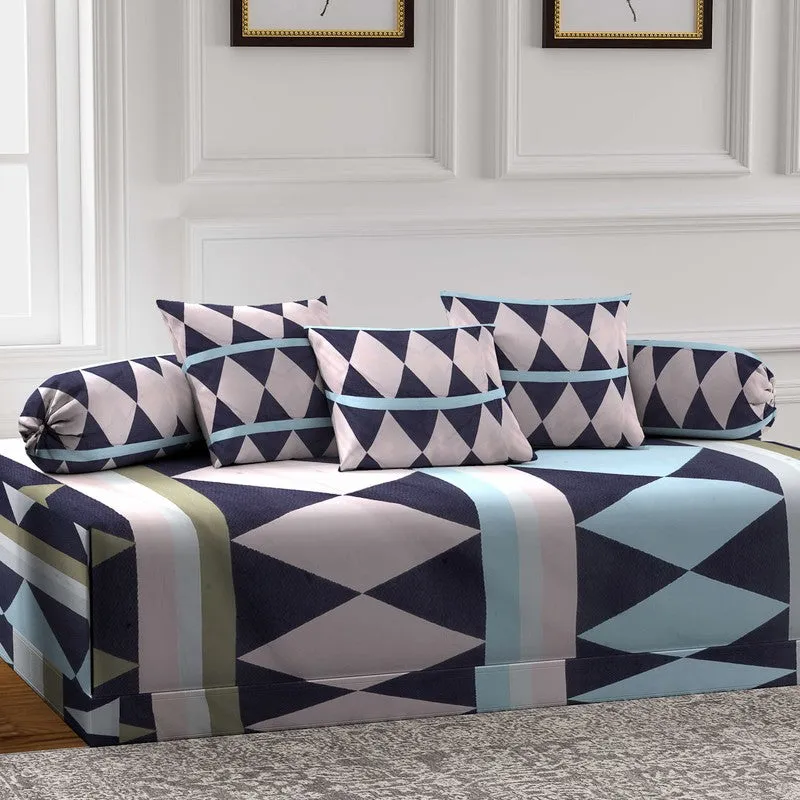 Hexira Printed Diwan Set - Six Piece Set media 3