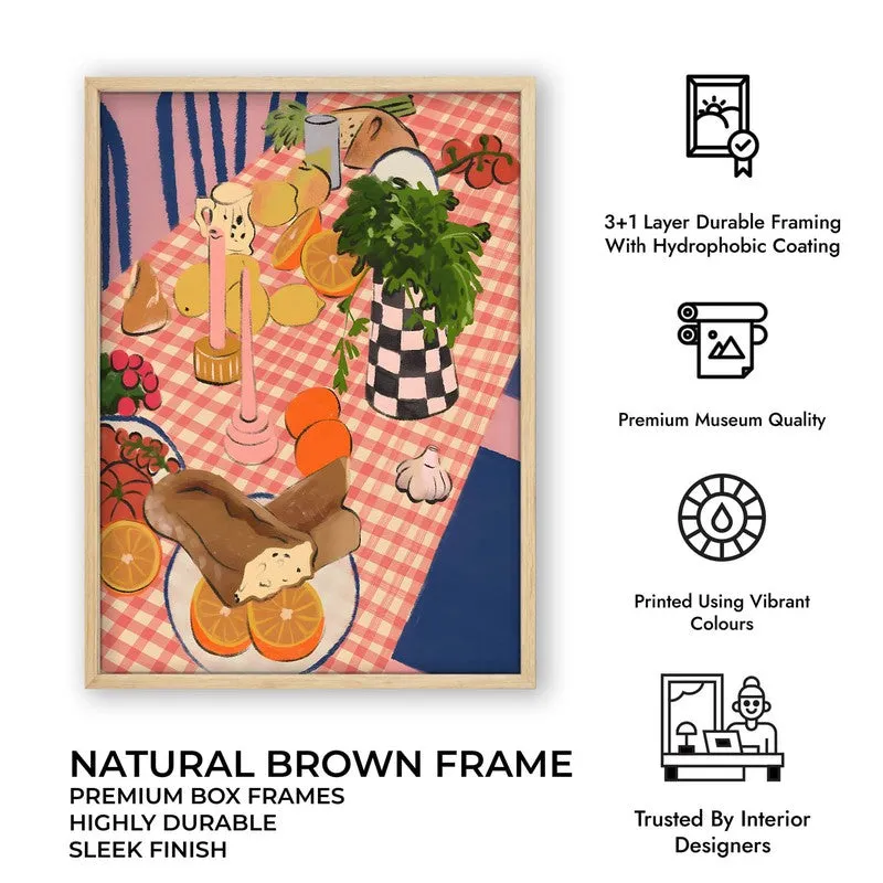 Dining Jewel Archival Canvas Wall Art - Brown media 11