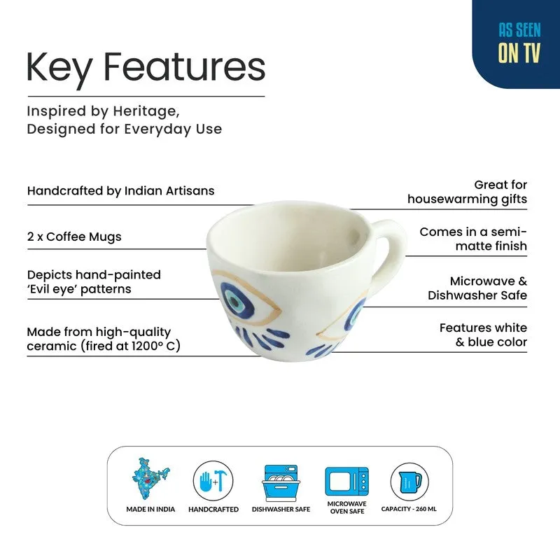 Evil Ceramic Coffee Mug (260 mL Each) - Set Of Two media 5