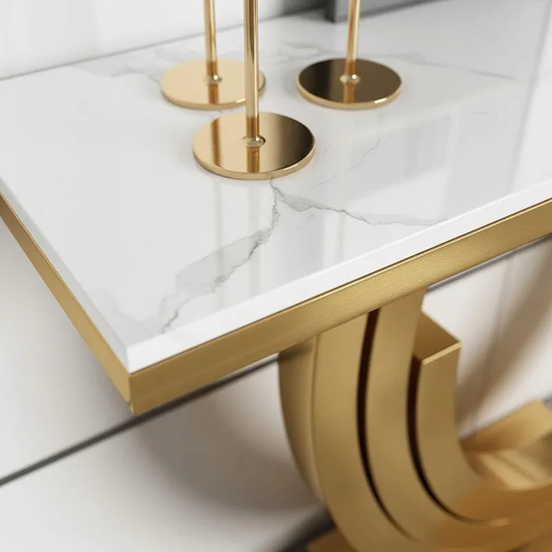 Arch Metal Console Table with Marble Top - Medium media 3