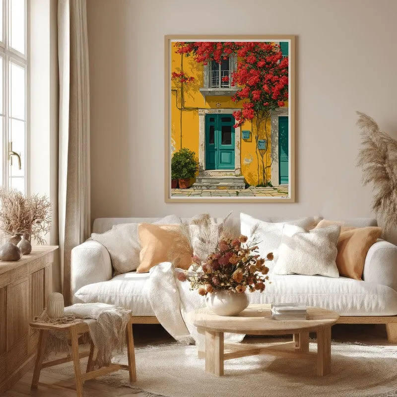 Viretta Canvas Wall Painting With Brown Frame media 1