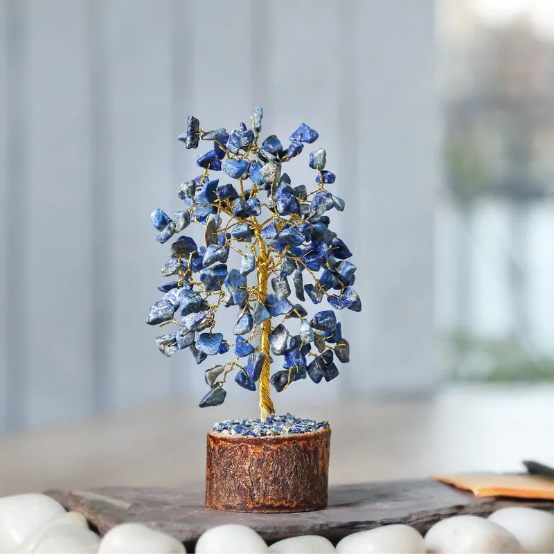 Wisdom Lapis Lazuli Gemstone Tree Decorative Showpiece media 3