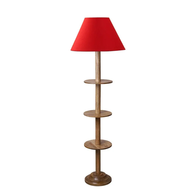 EclipseNova Light Wooden Floor Lamp - Red media 5