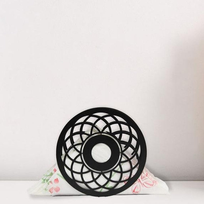 Mandala Black Napkin Holder - Set Of Two