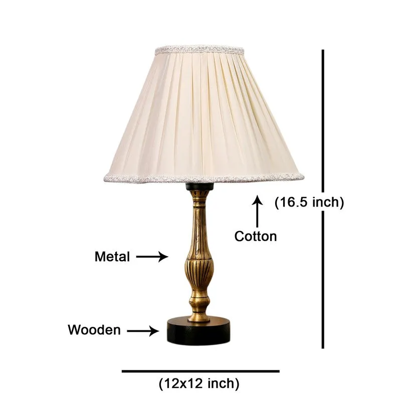 Aurelo Liro Wooden Table Lamp - OffWhite media 8