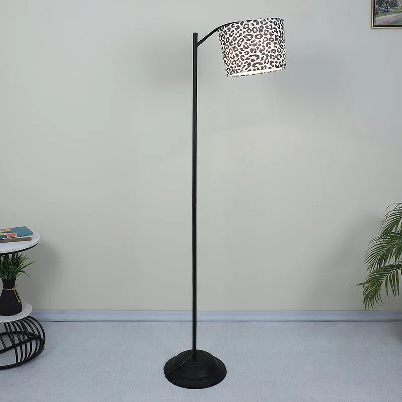 Leopard Hide Printed Arched Iron Floor Lamp media 2