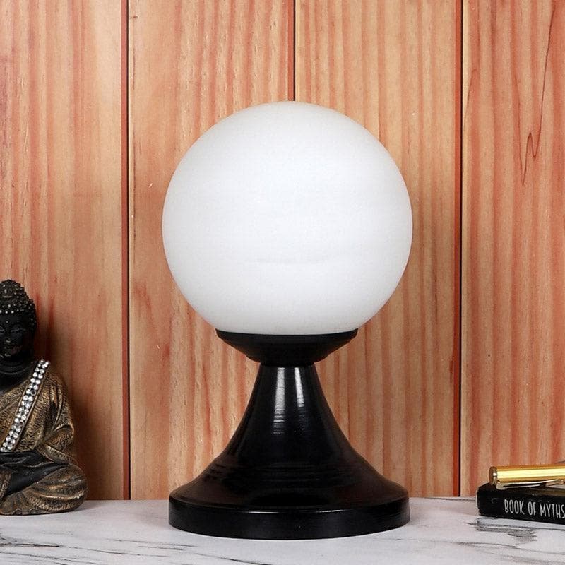 Togo Hina Moon LED Glass Table Lamp - White,Black media 3