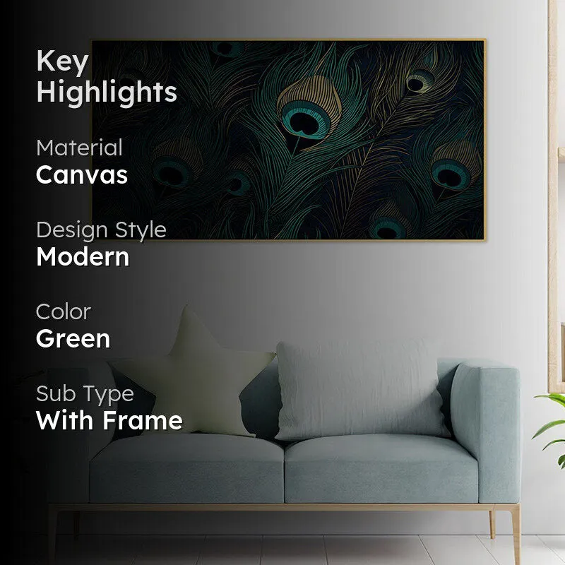 Feathers Of Mayura Canvas Wall Painting media 2