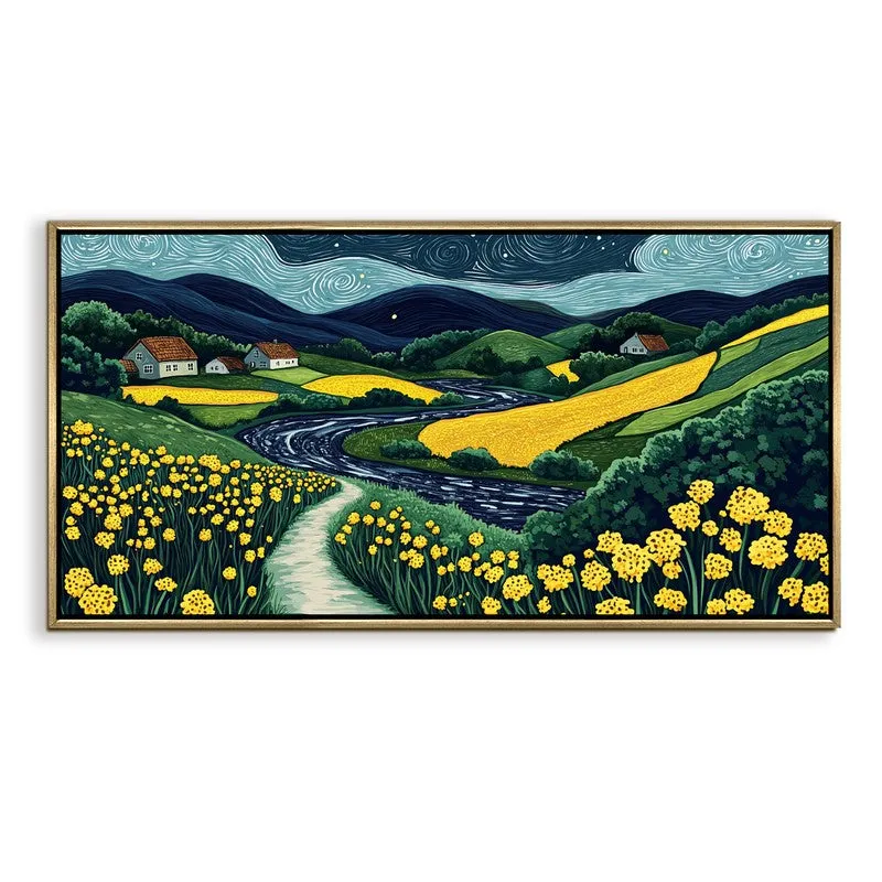 Astral Canvas Wall Painting With Frame media 3