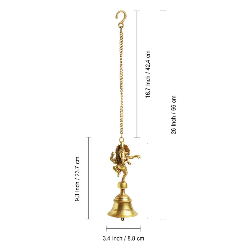 Nritya Ganapati Brass Hanging Bell media 6
