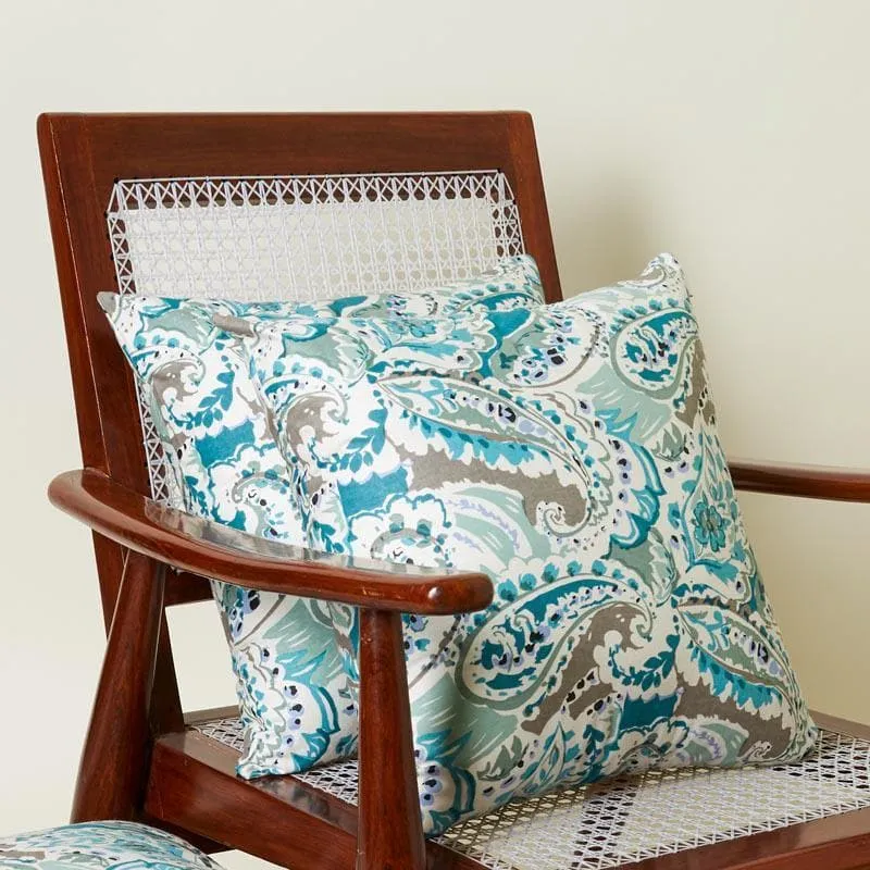 Paisley Rush Cushion Cover (Blue) - Set Of Two media 1
