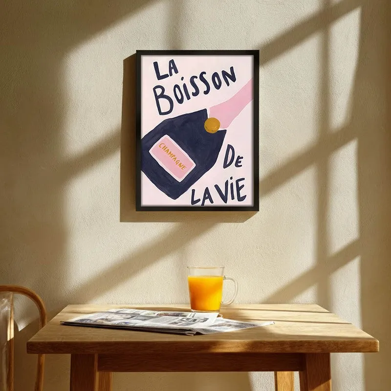 La Boisson Archival Canvas Wall Art - Black media 1