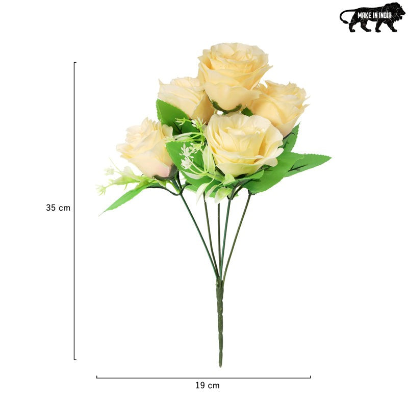 Fiora Artificial Rose (Champagne)  Set of Two media 5