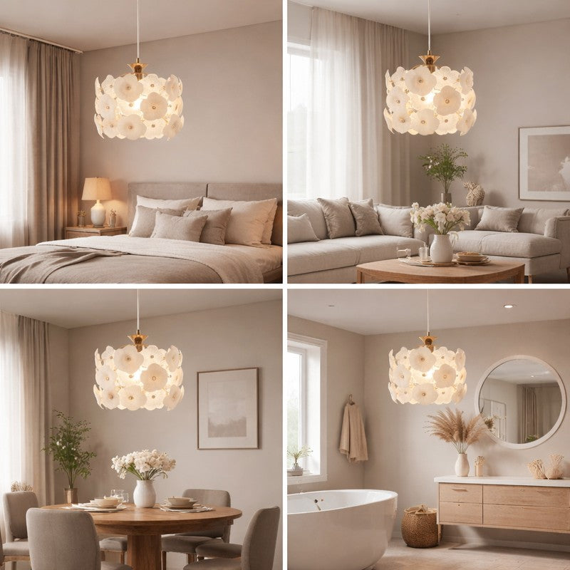 Petal Parade Glass and Ceremic Ceiling Lamp media 4