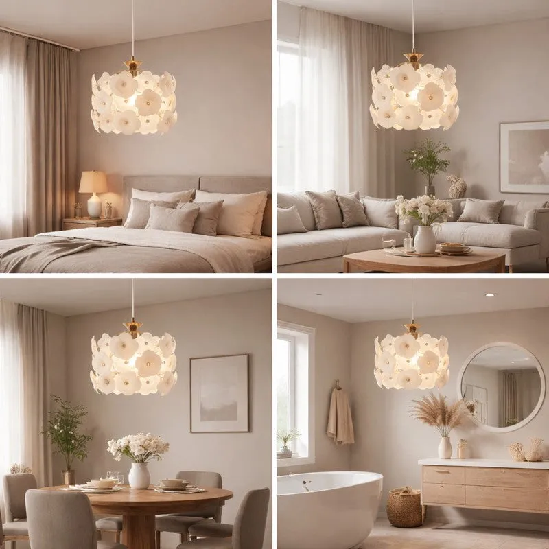 Petal Parade Glass and Ceremic Ceiling Lamp media 4