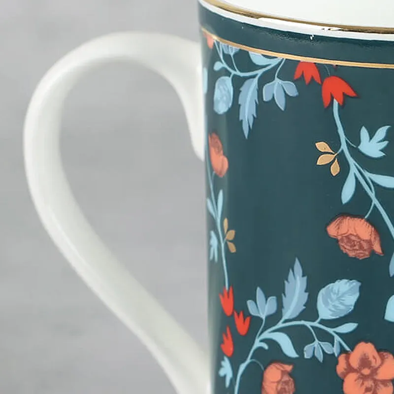India Circus Caffeine & Vine Bone China Mug (360 mL Each) - Set Of Two media 6