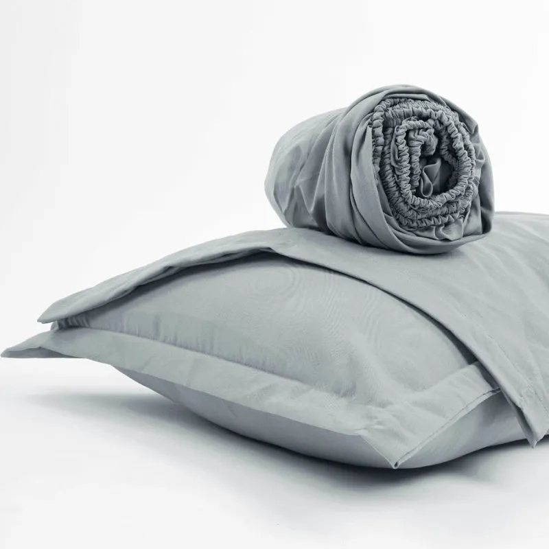 Cloud Drift Fitted Microfiber Bedsheet (Grey) - 140 GSM media 6