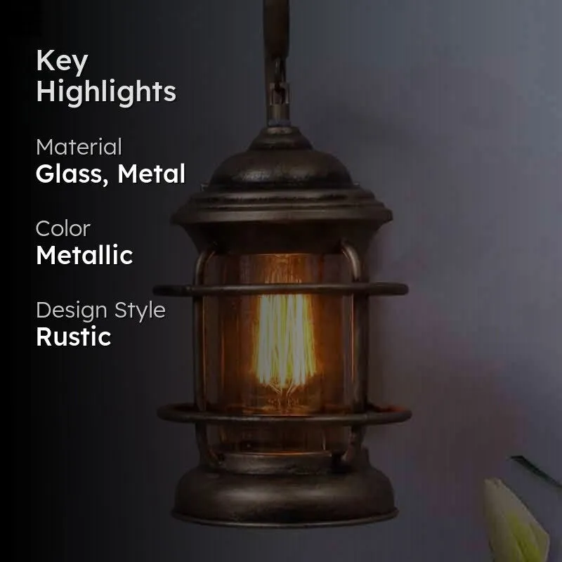 Shahi Darbar Lantern Glass & Metal Lamp media 2