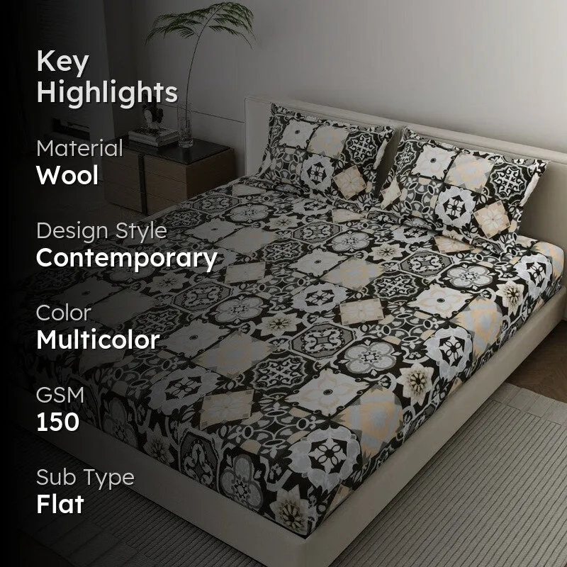PatternAura Woolen Bedsheet - 150 GSM media 2