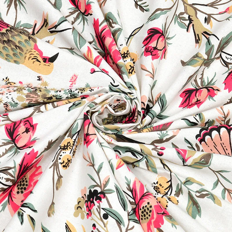 Avian Jardin Cotton Bedsheet (Pink) - 210 TC media 6