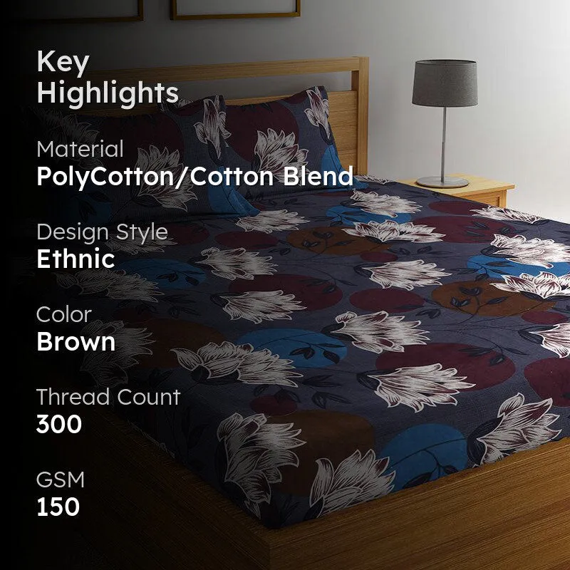 Harley Floral Bedsheet - 150 GSM media 2