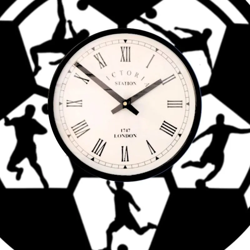 Stellaro Steel Analog Wall Clock - Black media 5
