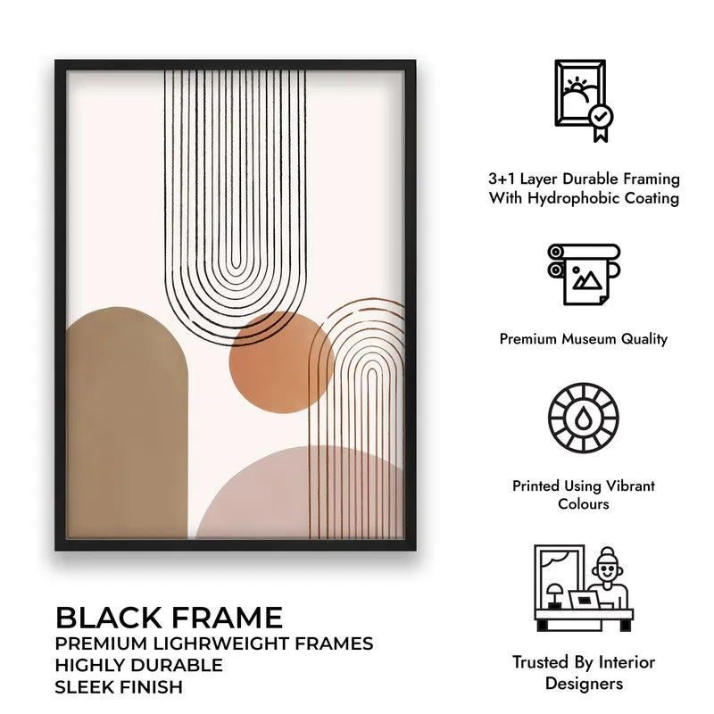 Balanced Arches Canvas Wall Painting With Black Frame media 9