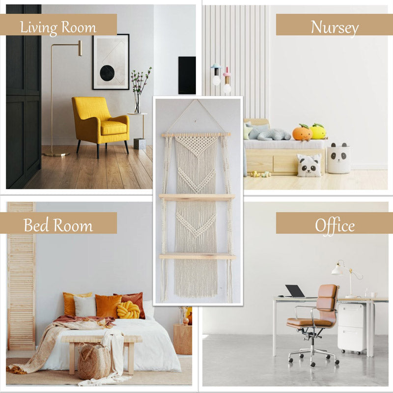 Aubri Macrame Wall Shelf media 6