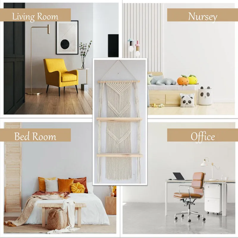 Aubri Macrame Wall Shelf media 6