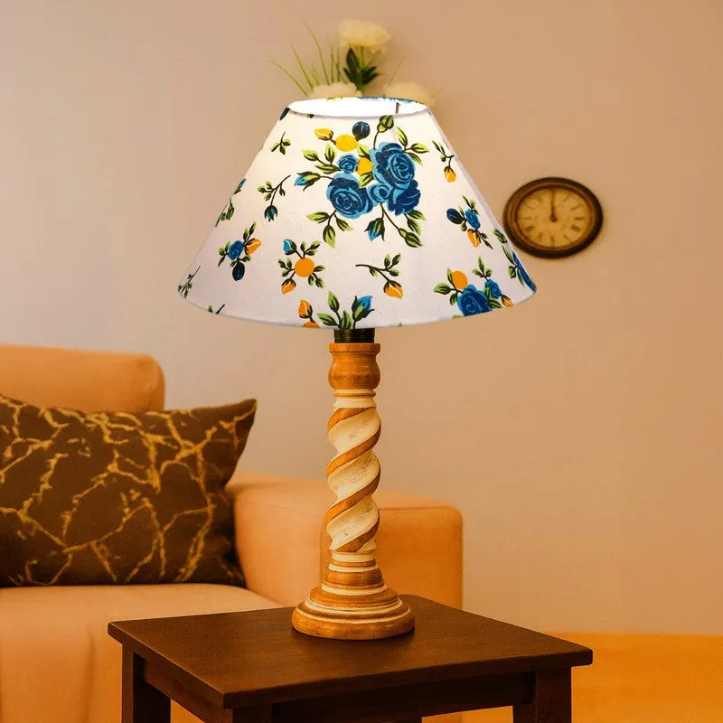 Modera Elyn Floral Wooden Table Lamp - Multicolor media 3