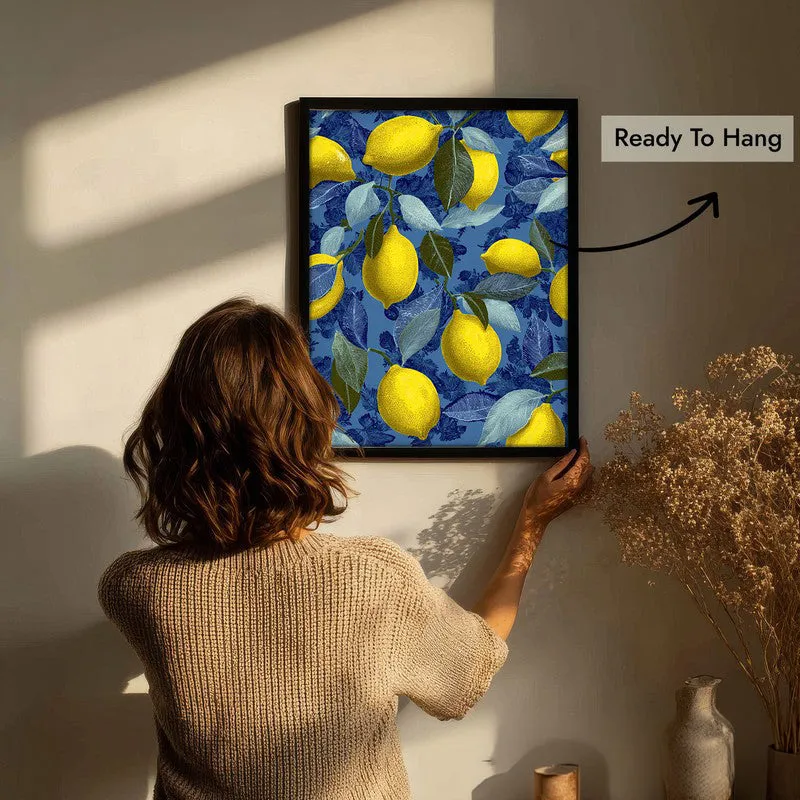 Lemon Grove Canvas Wall Painting - Black Frame media 7