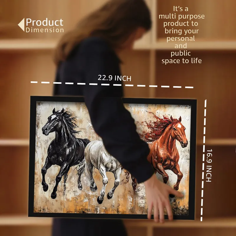 Stallion Trio Wall Art With Frame media 9