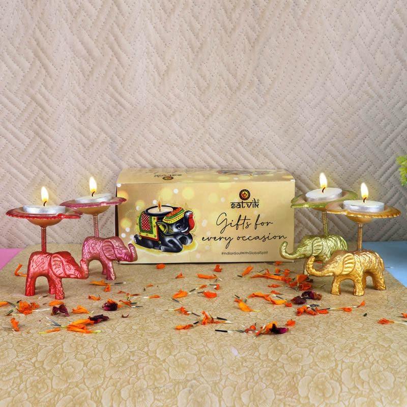 The Gajmukut Tealight Candle - Set Of Four media 3
