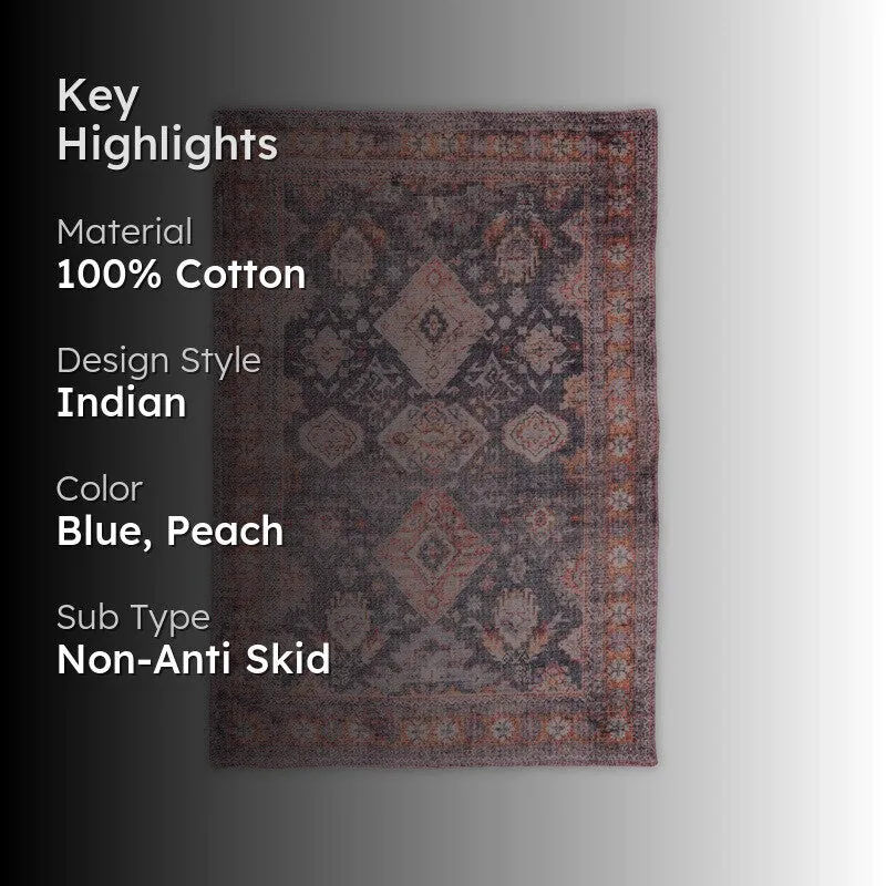 Block Geometry Cotton Hand Woven Cotton Rug media 2