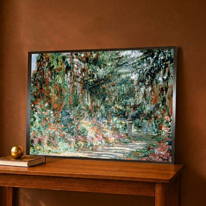 Monet's Garden Canvas Wall Painting - 12 x 9 Inches