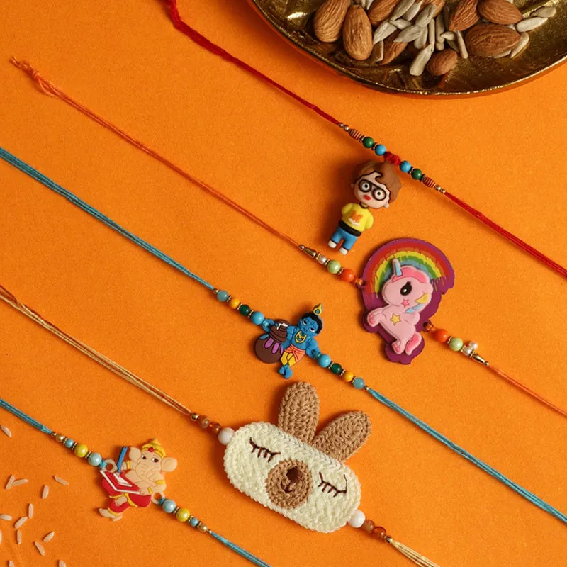 Rakshya IV Rakhi with Roli Chawal - Six Piece Set media 3