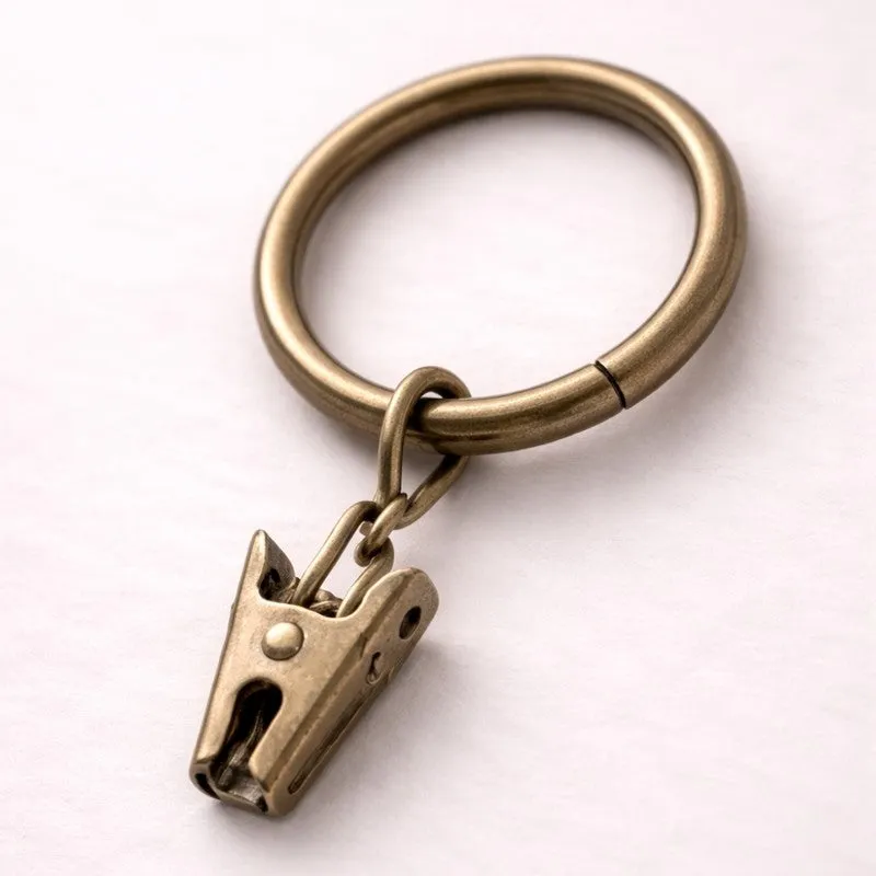 Easy Hang Curtain Ring with Clip (Gold) -  Set of Twenty One - 5