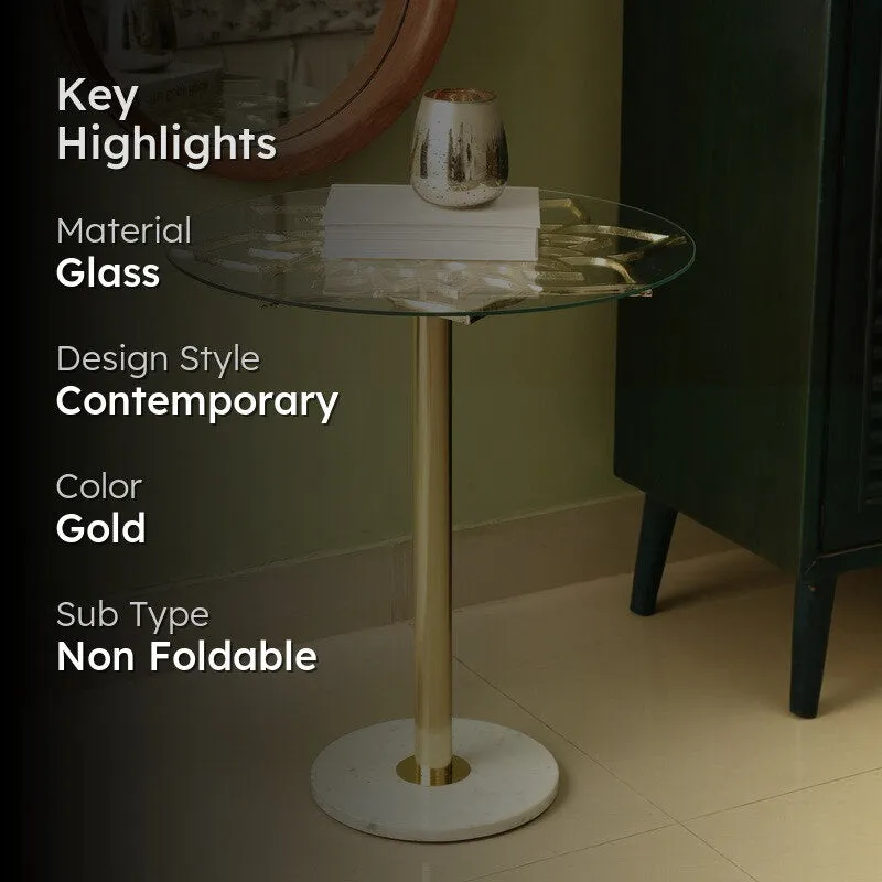 Eden's Flower Side Table - Gold media 2